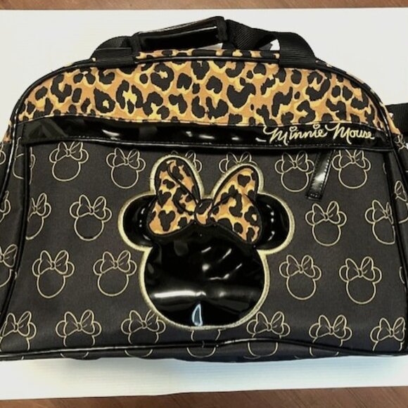 Disney Loungefly Minnie Mouse Leopard Print Bag NWT - Picture 1 of 14